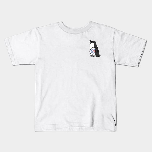 Small Penguin with Joe Biden 2020 Sign Kids T-Shirt by ellenhenryart